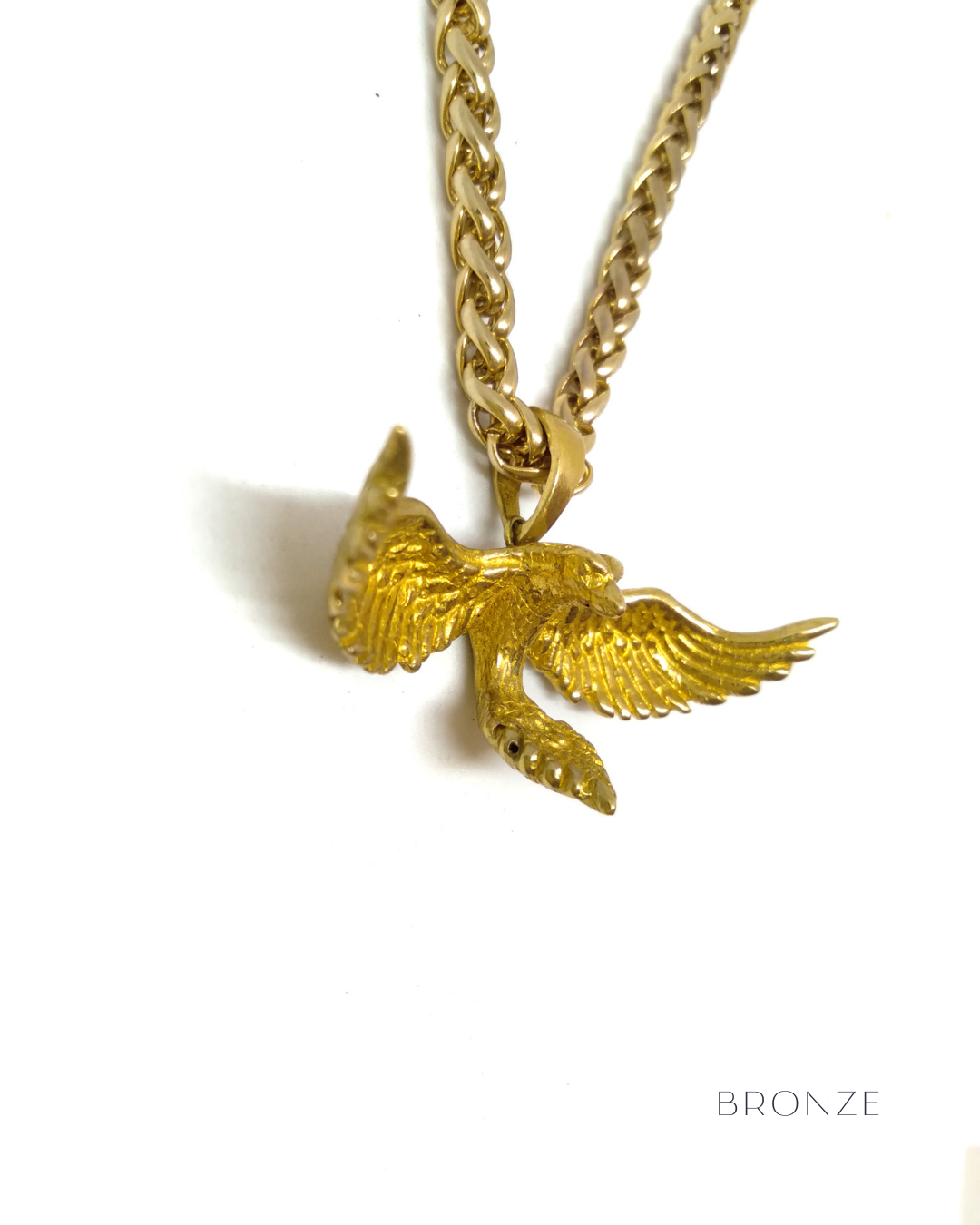 Collar de cuervo en plata de ley 925, baño de oro de 24k, cobre, bronce, para hombre y mujer