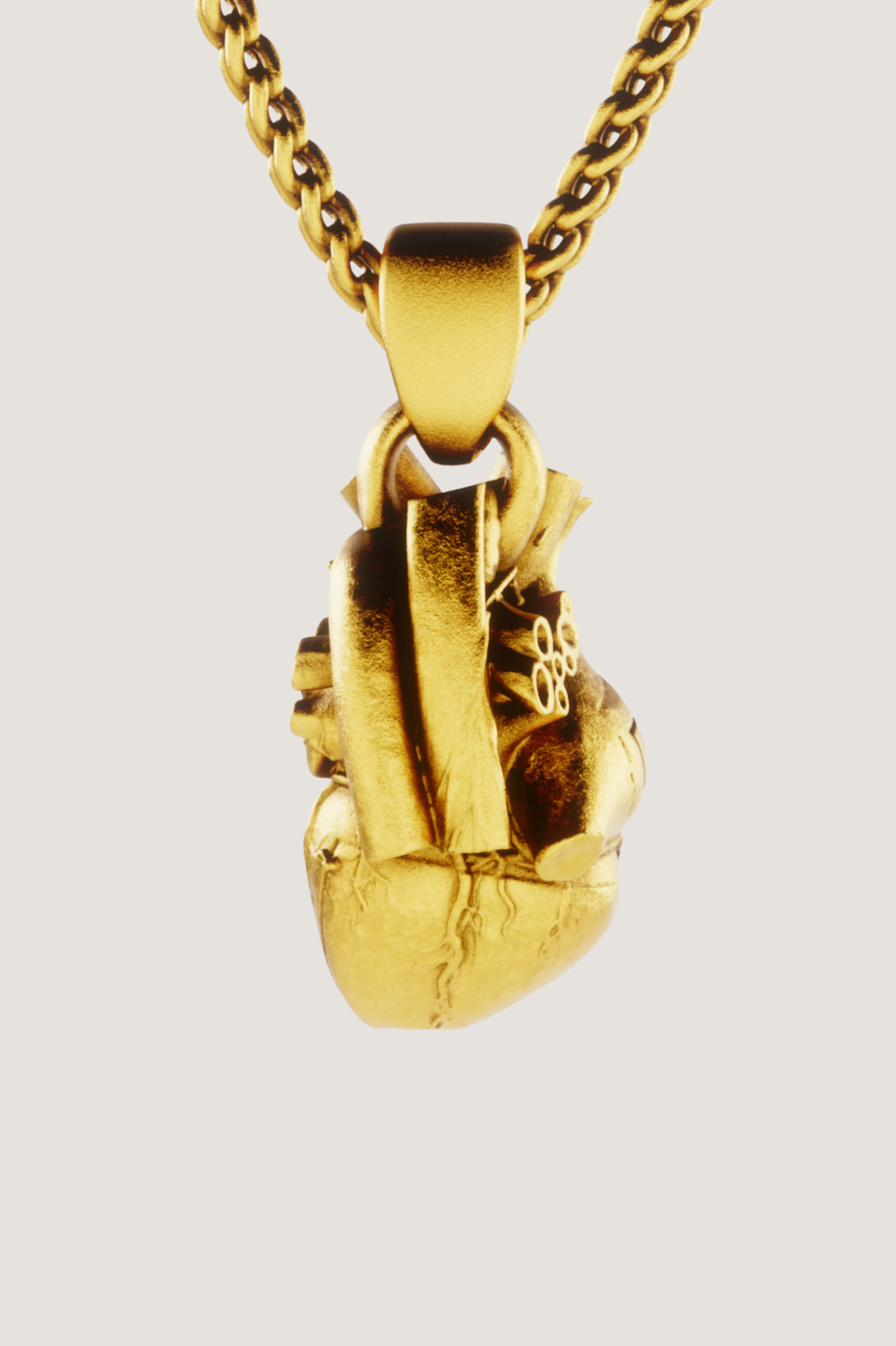 Anatomical Heart Necklace in 18K Gold – Handmade Symbol of Love & Life