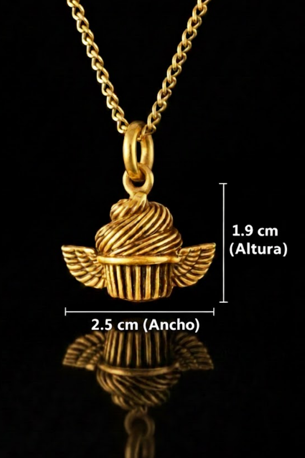 Flying Cupcake Necklace – Bronze & Silver-Plated Finish | Limited Edition