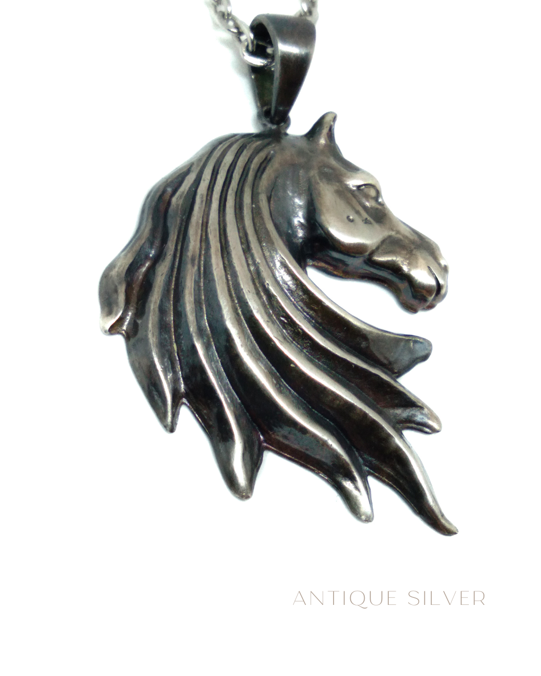 Collar de cabeza de caballo en bronce, cobre, plata de ley 925, baño de oro de 24k, joyería unisex