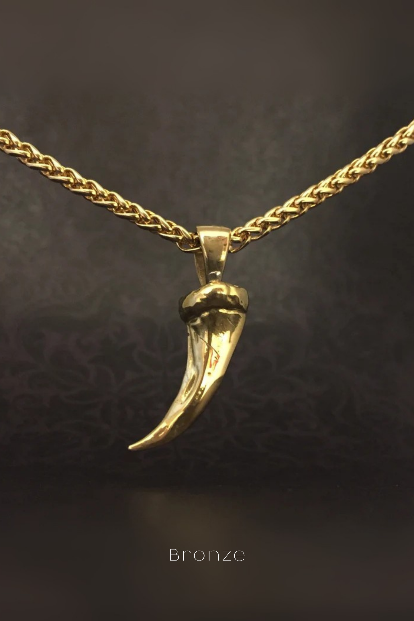 Wolf Claw Necklace Small – Handmade Pendant in Bronze, Sterling Silver & 24K Gold Plated | Symbol of Strength & Instinct