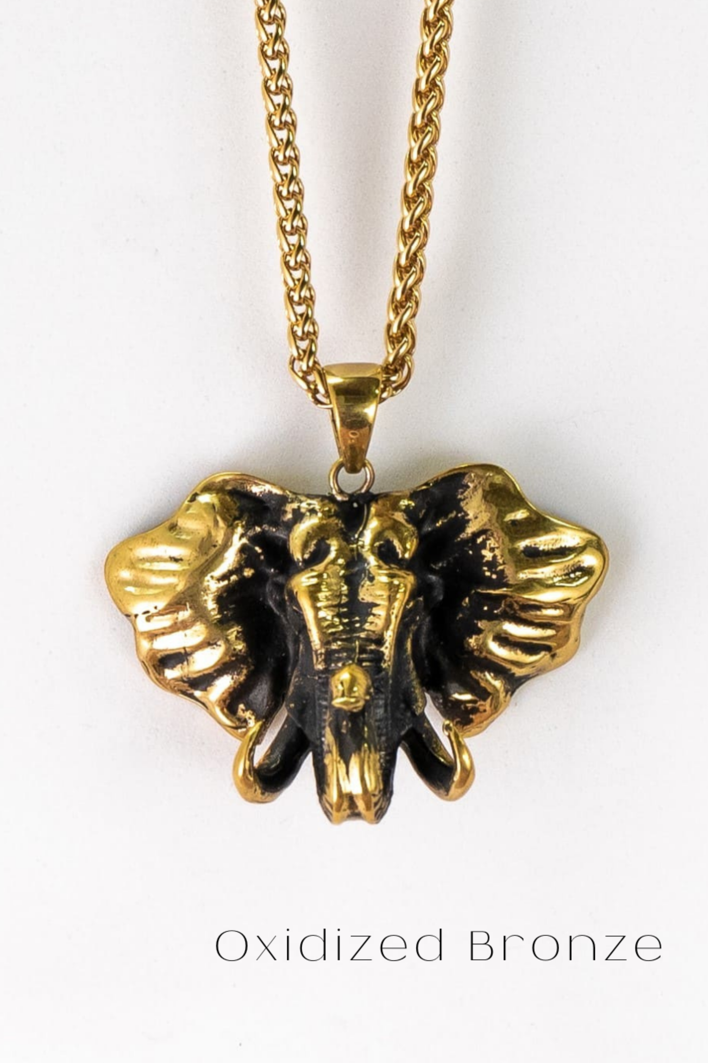 Collar de Ganesha – Colgante hindú en bronce, plata o baño de oro de 24 quilates