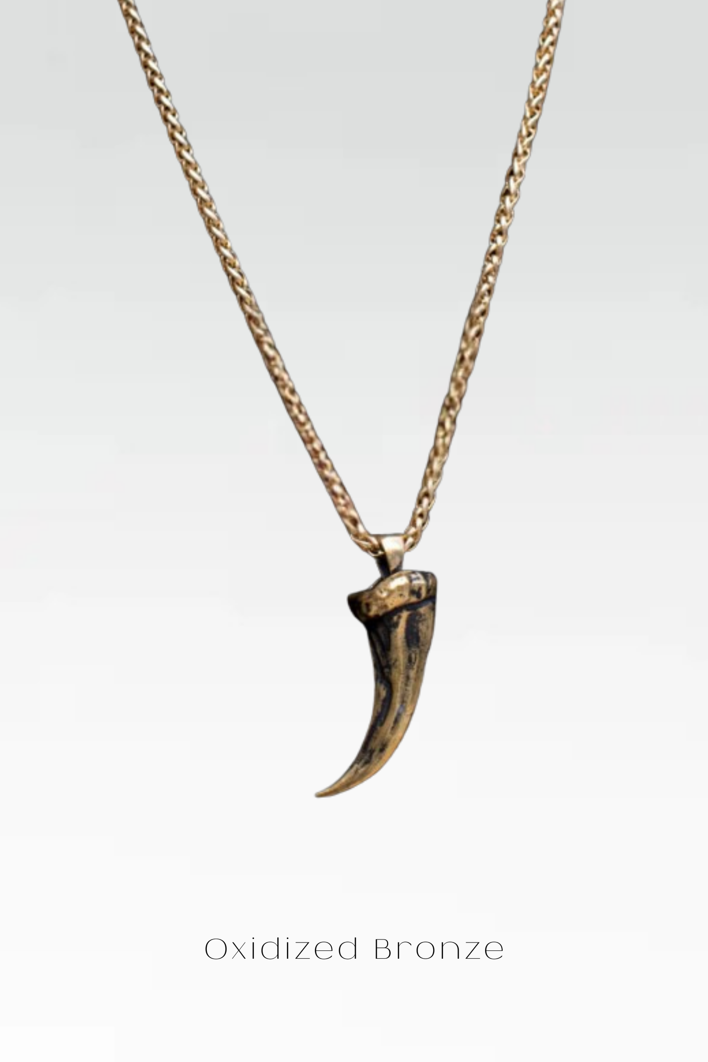 Wolf Claw Necklace Small – Handmade Pendant in Bronze, Sterling Silver & 24K Gold Plated | Symbol of Strength & Instinct