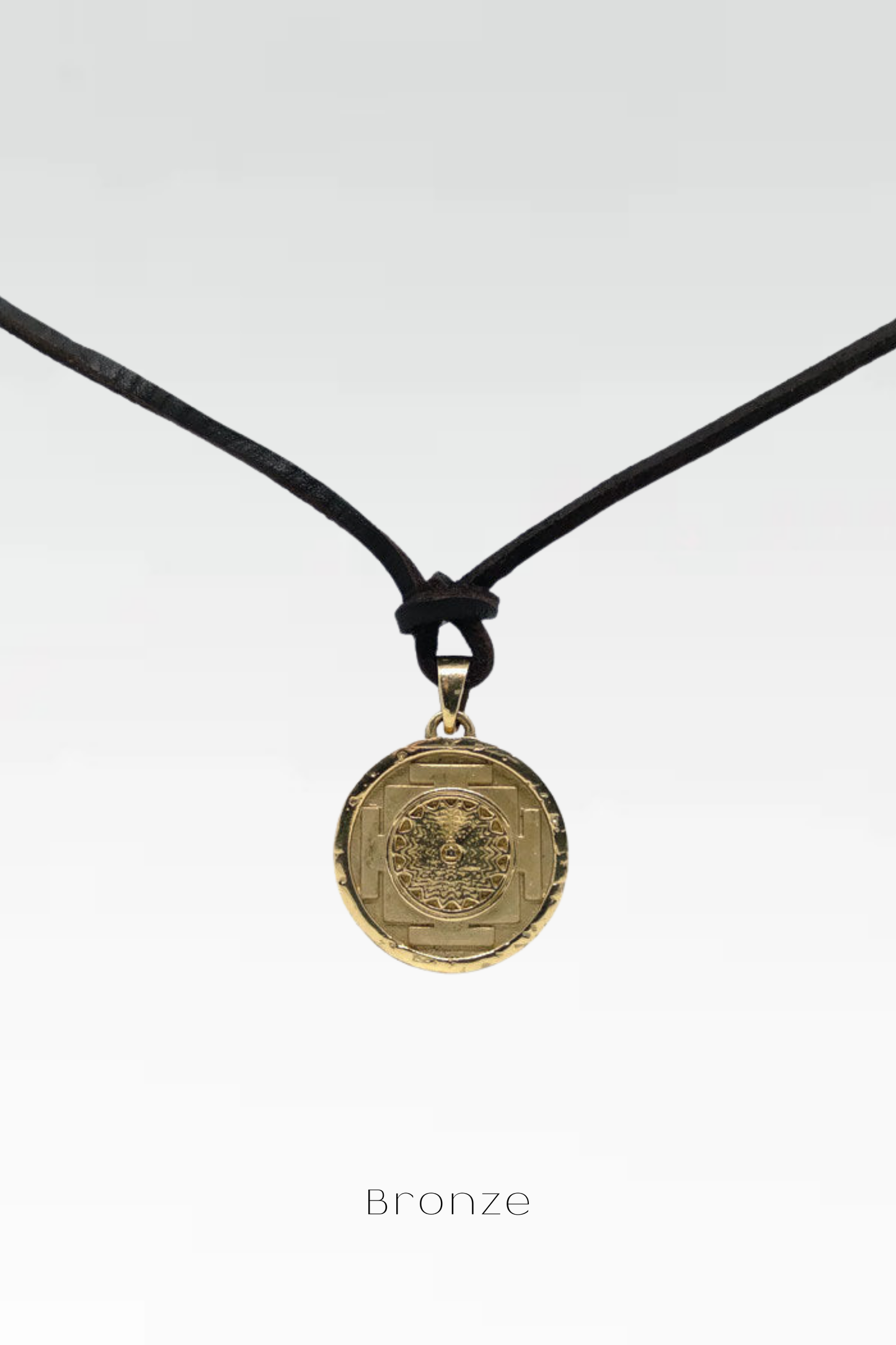 Collar Shiva Yantra, collar personalizable, bronce, plata esterlina, collar de oro de 24 km, collar de mandala, tamaño pequeño