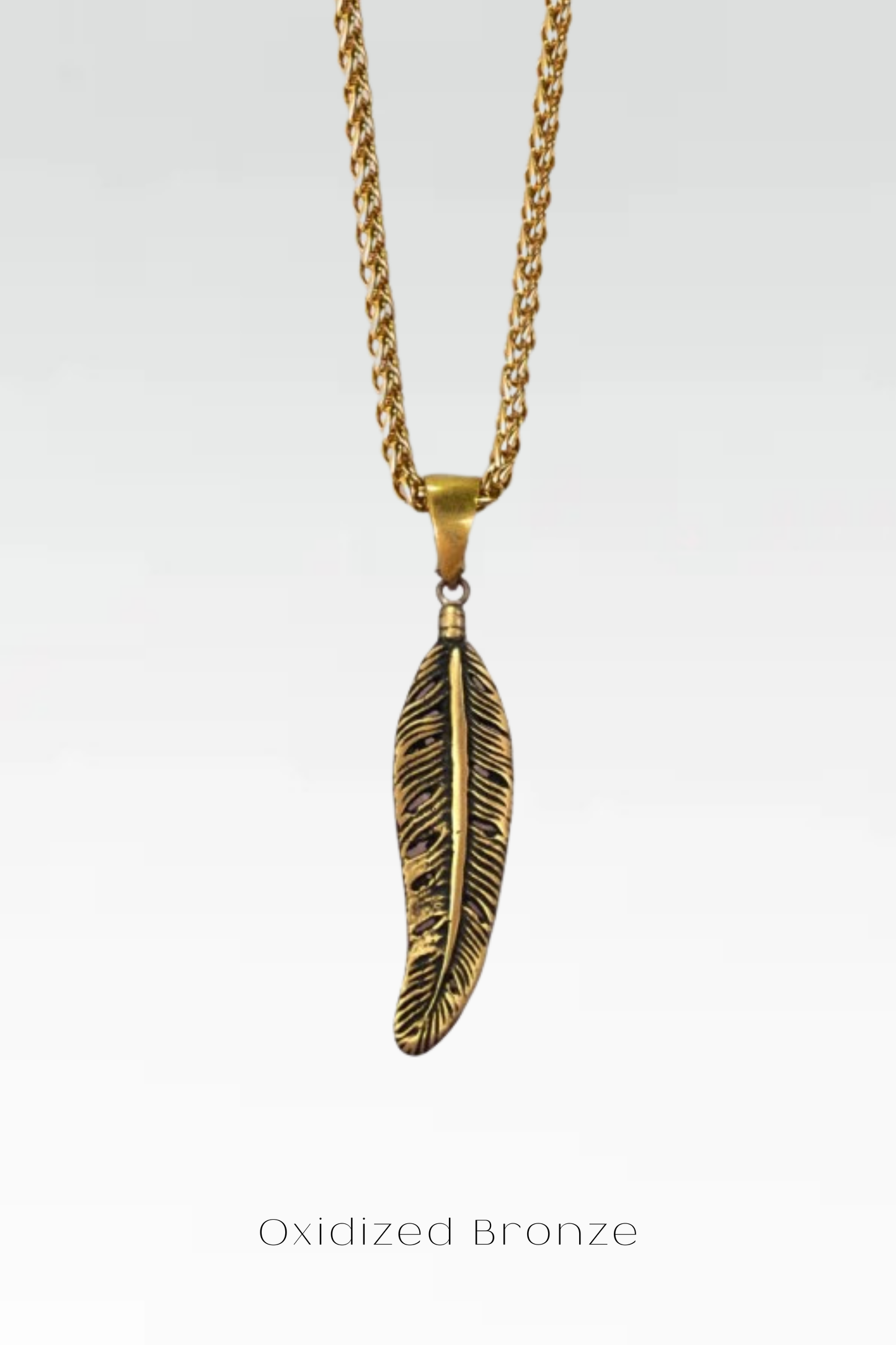 Collar de plumas – Colgante hecho a mano en plata de ley 925, chapado en oro de 24 quilates, bronce y cobre | Regalo simbólico unisex