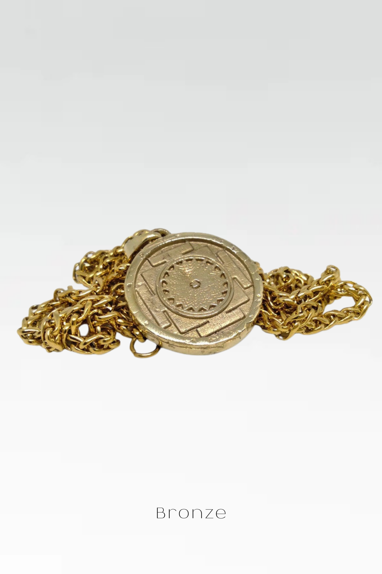 Collar Shiva Yantra, collar personalizable, bronce, plata esterlina, collar de oro de 24 km, collar de mandala, tamaño grande