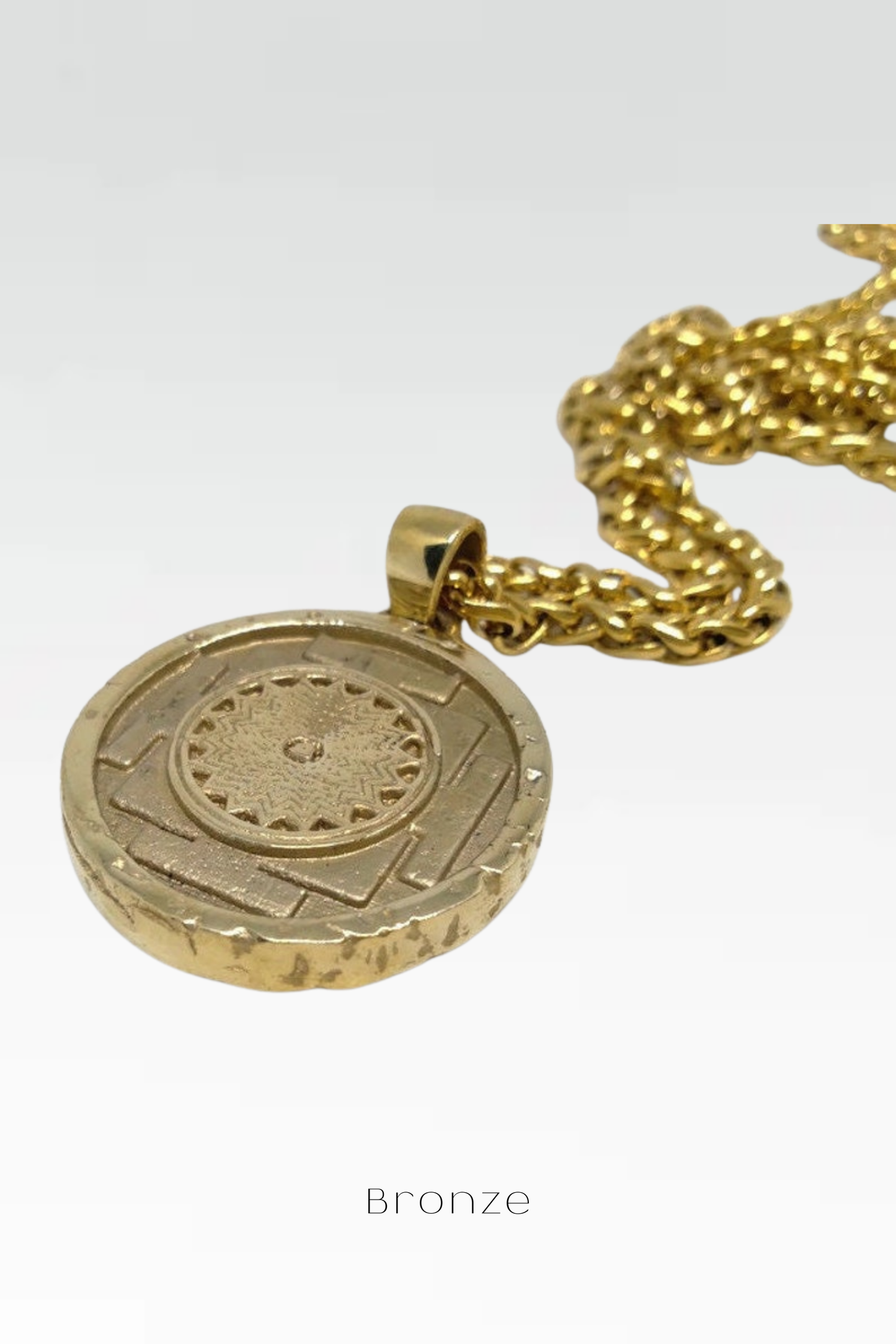 Collar Shiva Yantra, collar personalizable, bronce, plata esterlina, collar de oro de 24 km, collar de mandala, tamaño grande