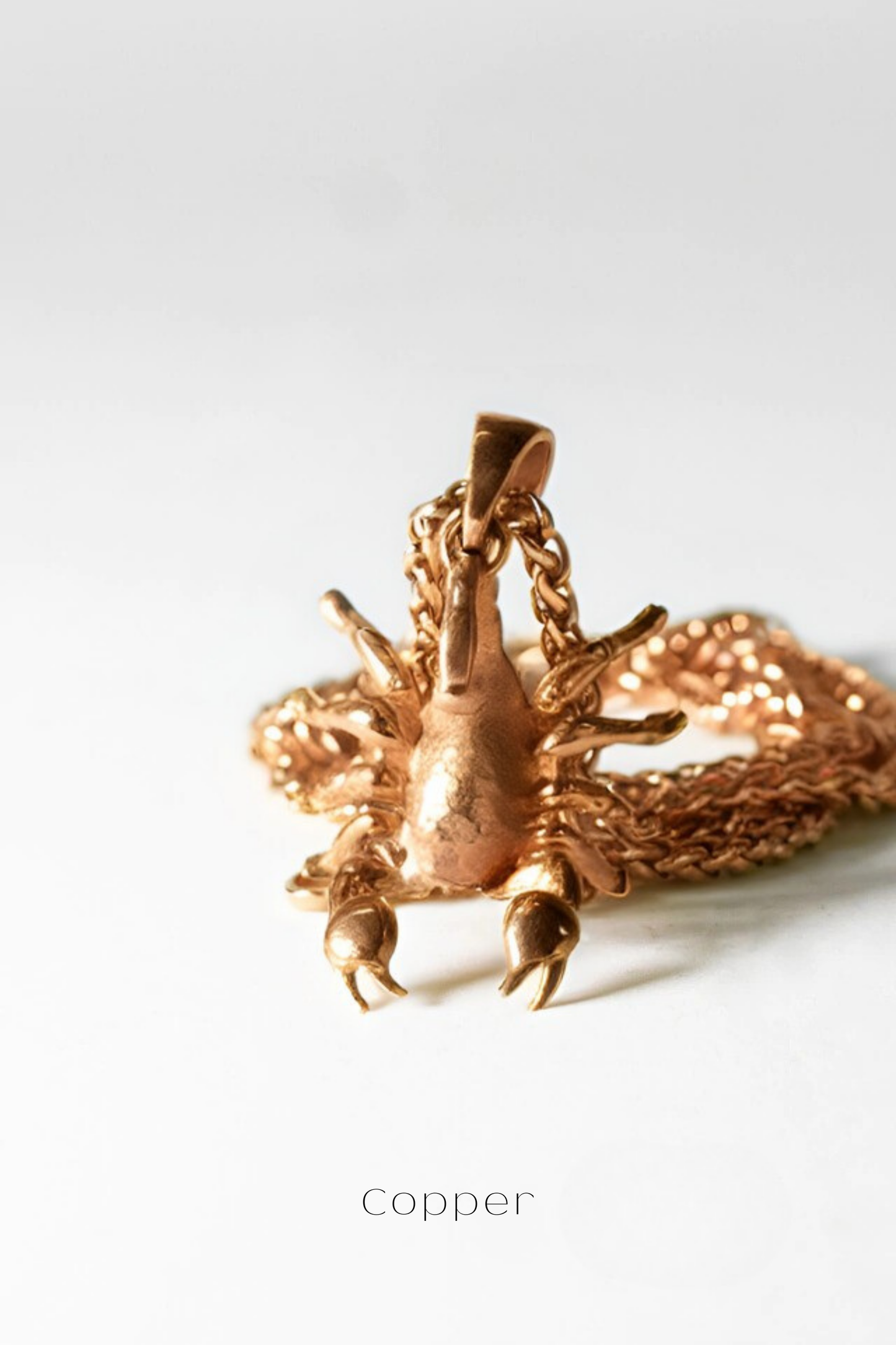 Collar del zodiaco Escorpio: colgante hecho a mano en oro de 24 quilates, bronce y plata de ley.
