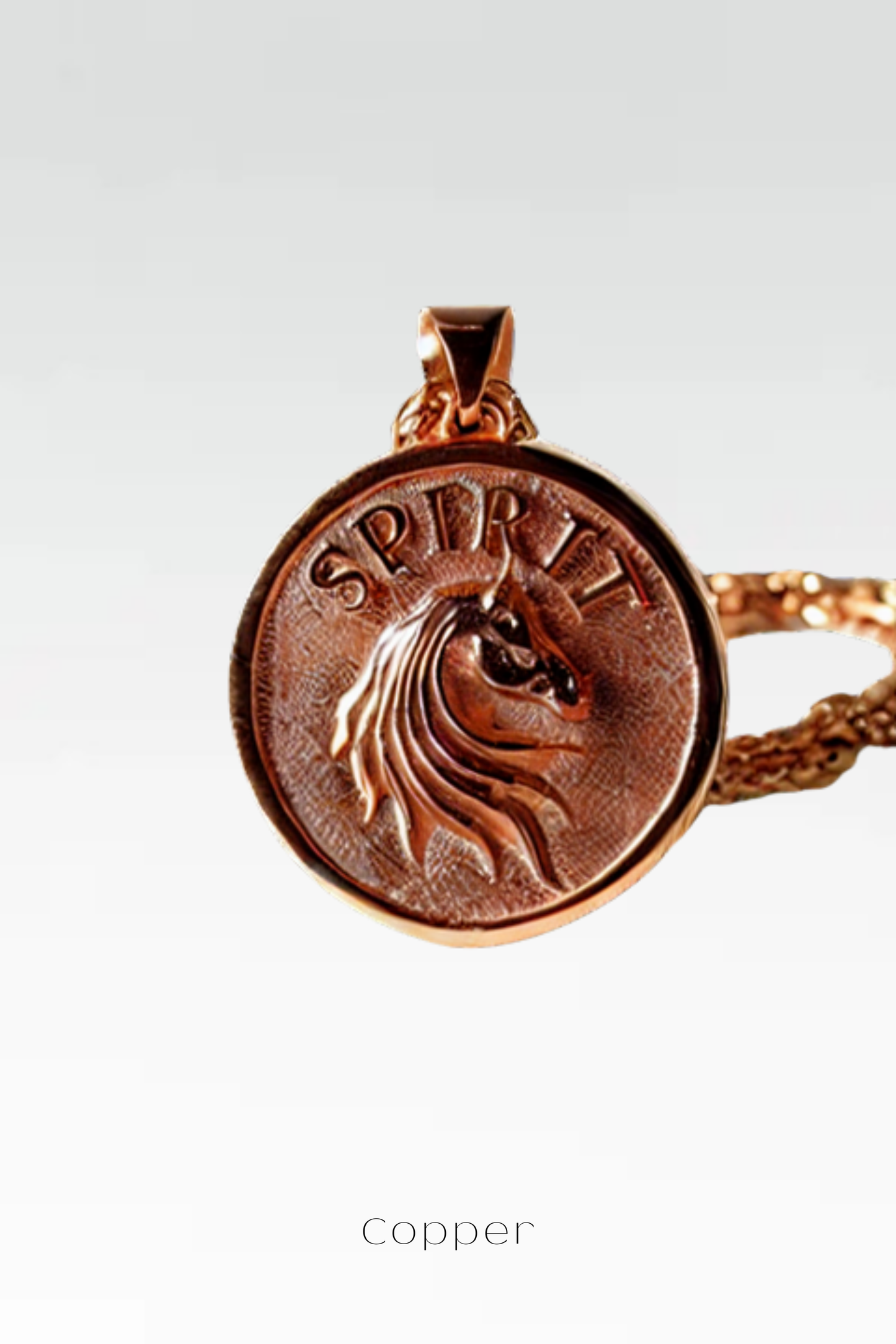 Collar espiritual, collar personalizado, bronce, plata esterlina, collar de oro de 24 km, collar de caballos
