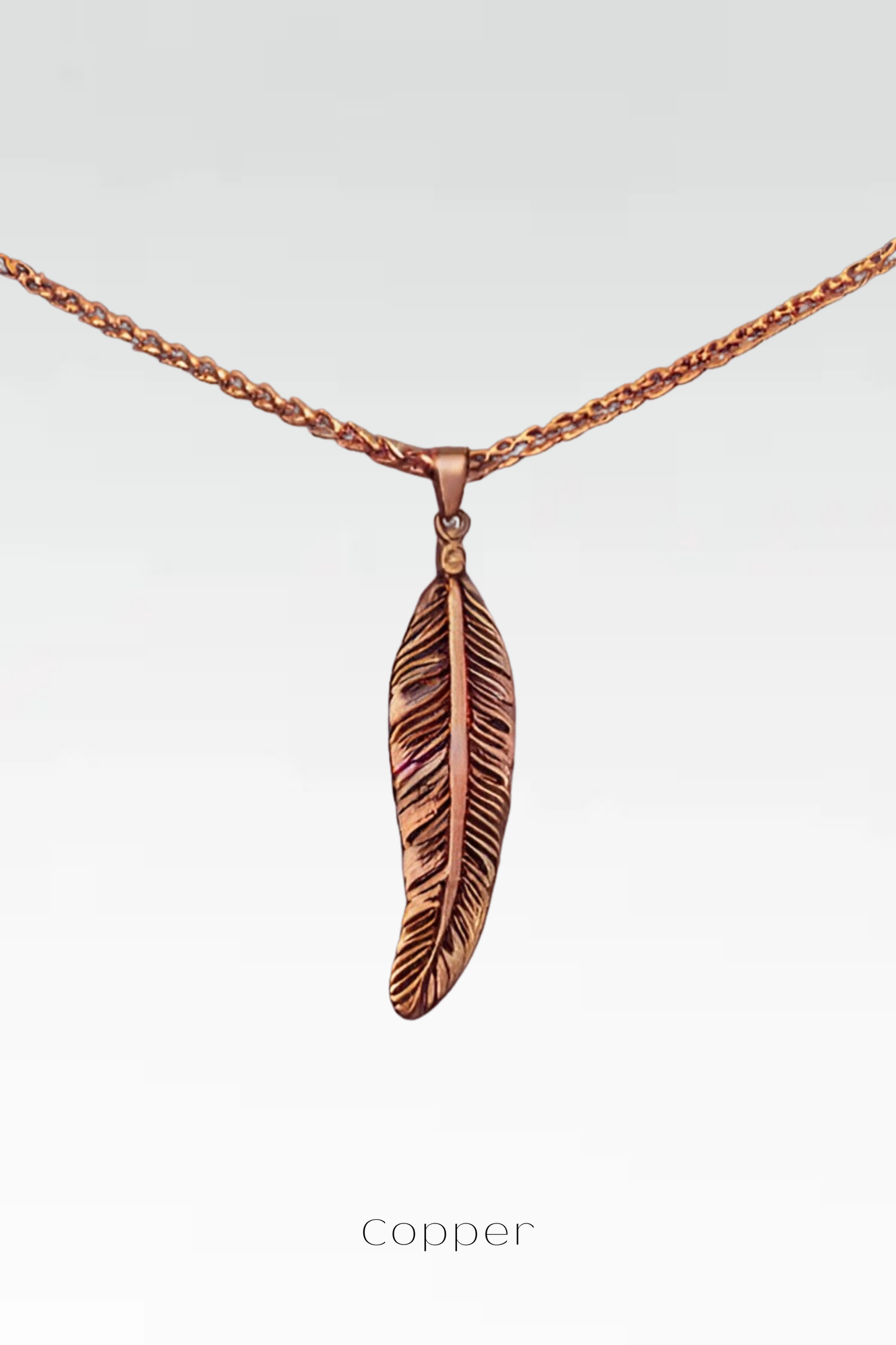 Collar de plumas – Colgante hecho a mano en plata de ley 925, chapado en oro de 24 quilates, bronce y cobre | Regalo simbólico unisex