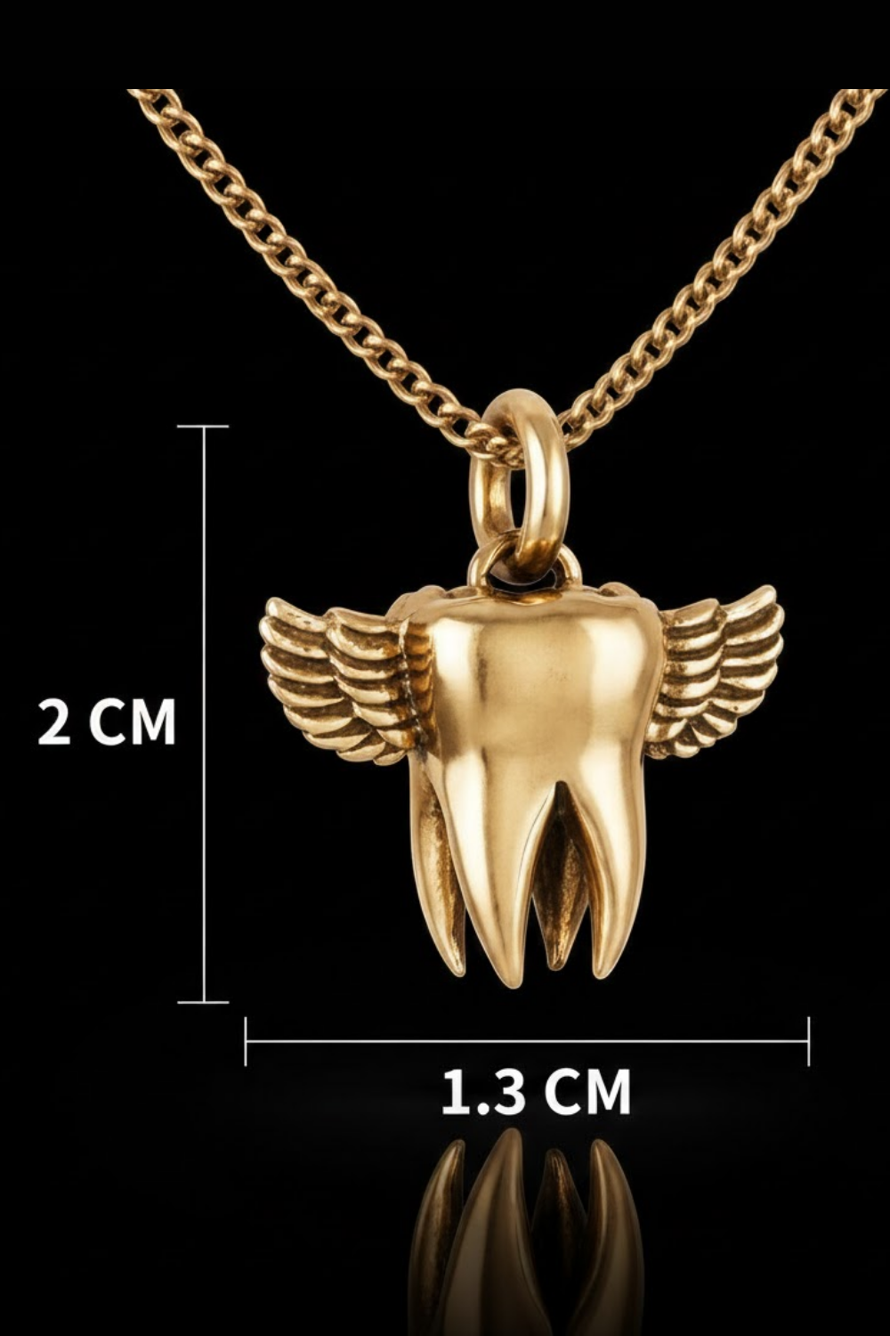 Winged Tooth Necklace – Bronze & Silver-Plated Finish | Limited Edition