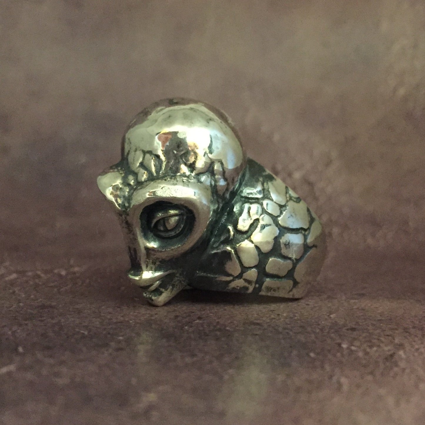 Anillo alienígena, anillo personalizable, bronce, plata esterlina, 24k dorado chapado, anillo ovni, anillo espacial