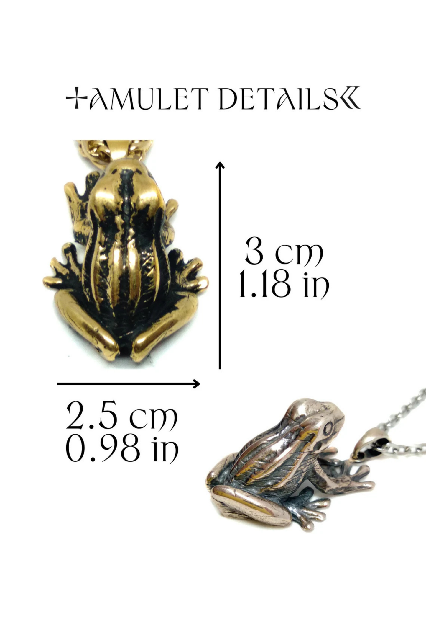 Collar de rana en bronce, cobre, plata de ley 925, baño de oro de 24k, para hombre y mujer