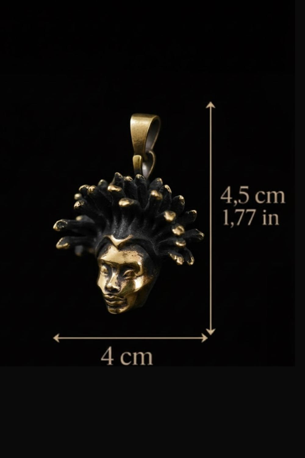 Medusa Necklace – Handmade Pendant in Bronze, 925 Sterling Silver & 24K Gold Plated | Symbol of Power & Transformation
