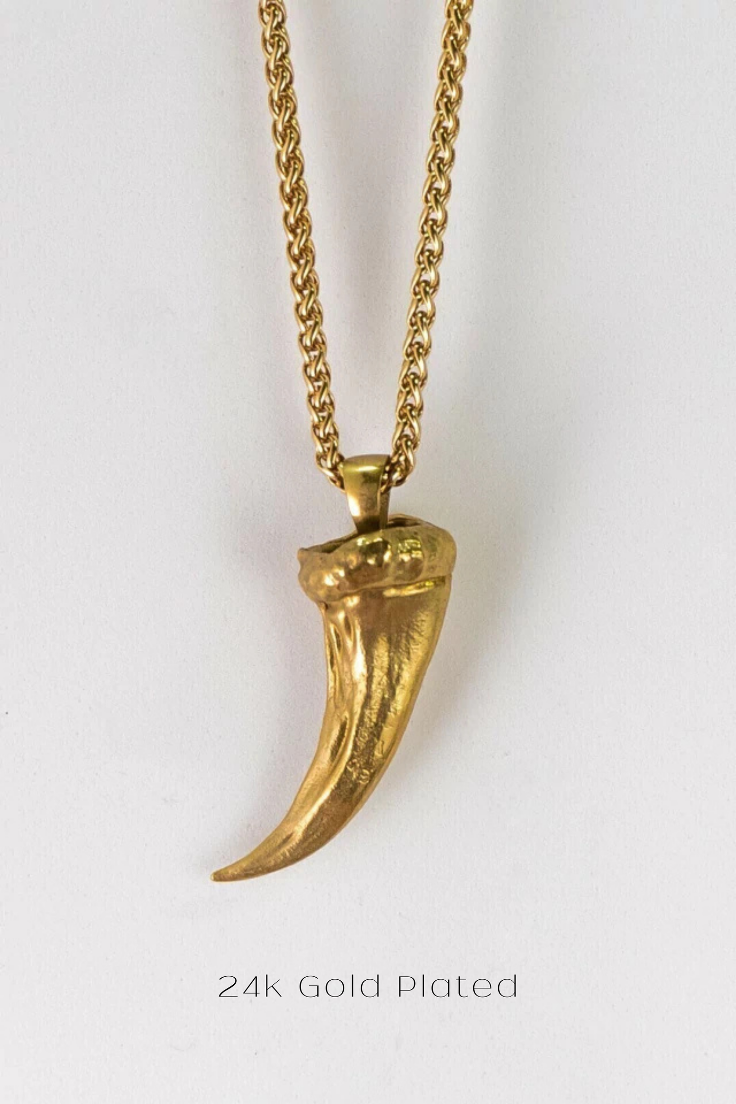Wolf Claw Necklace Small – Handmade Pendant in Bronze, Sterling Silver & 24K Gold Plated | Symbol of Strength & Instinct