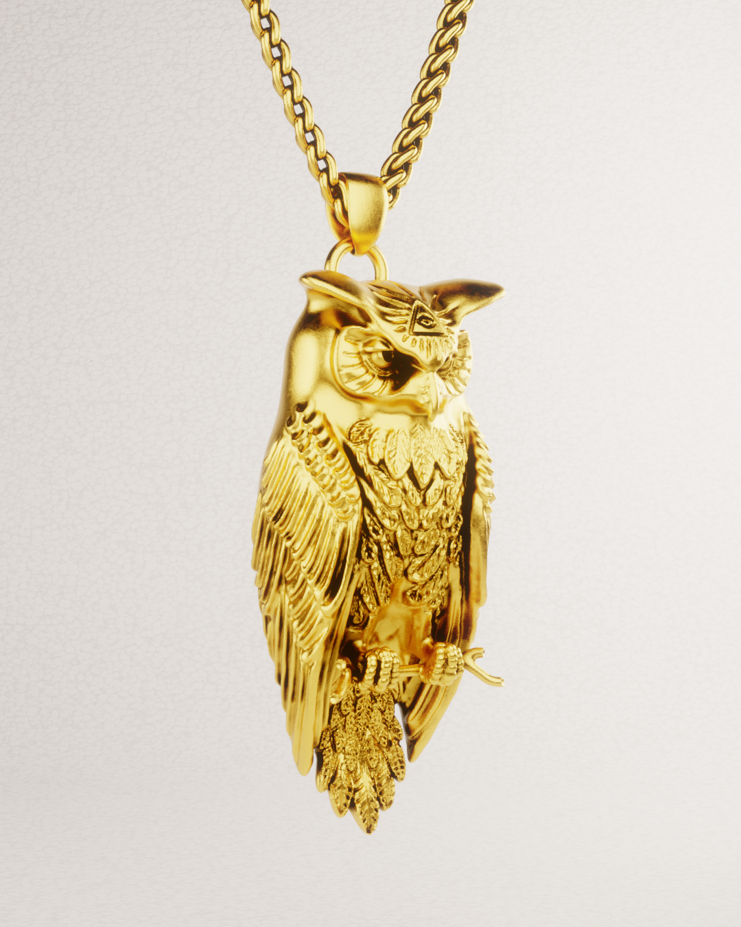 Collar de Búho – Colgante hecho a mano en plata de ley o chapado en oro de 24 quilates