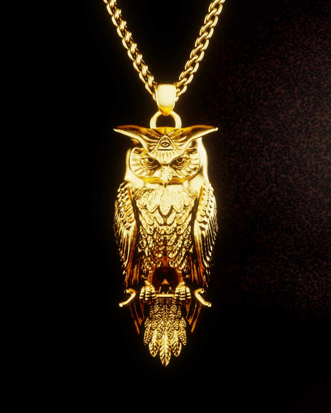 Collar de Búho – Colgante hecho a mano en plata de ley o chapado en oro de 24 quilates