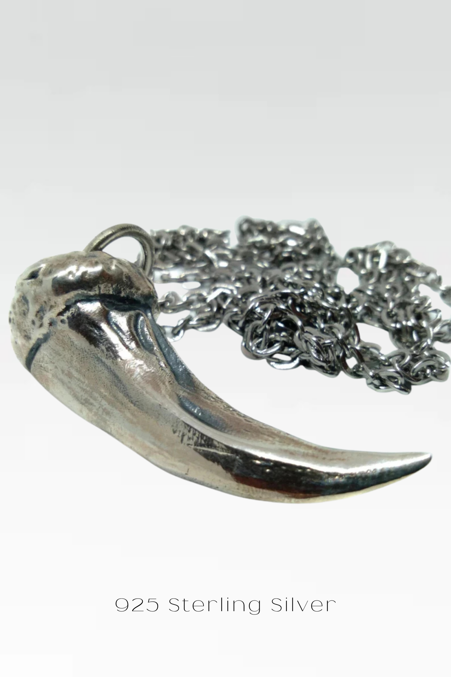 Collar grande de garra de lobo: colgante hecho a mano en bronce, plata de ley, cobre y baño de oro de 24 quilates | Símbolo de fuerza e instinto
