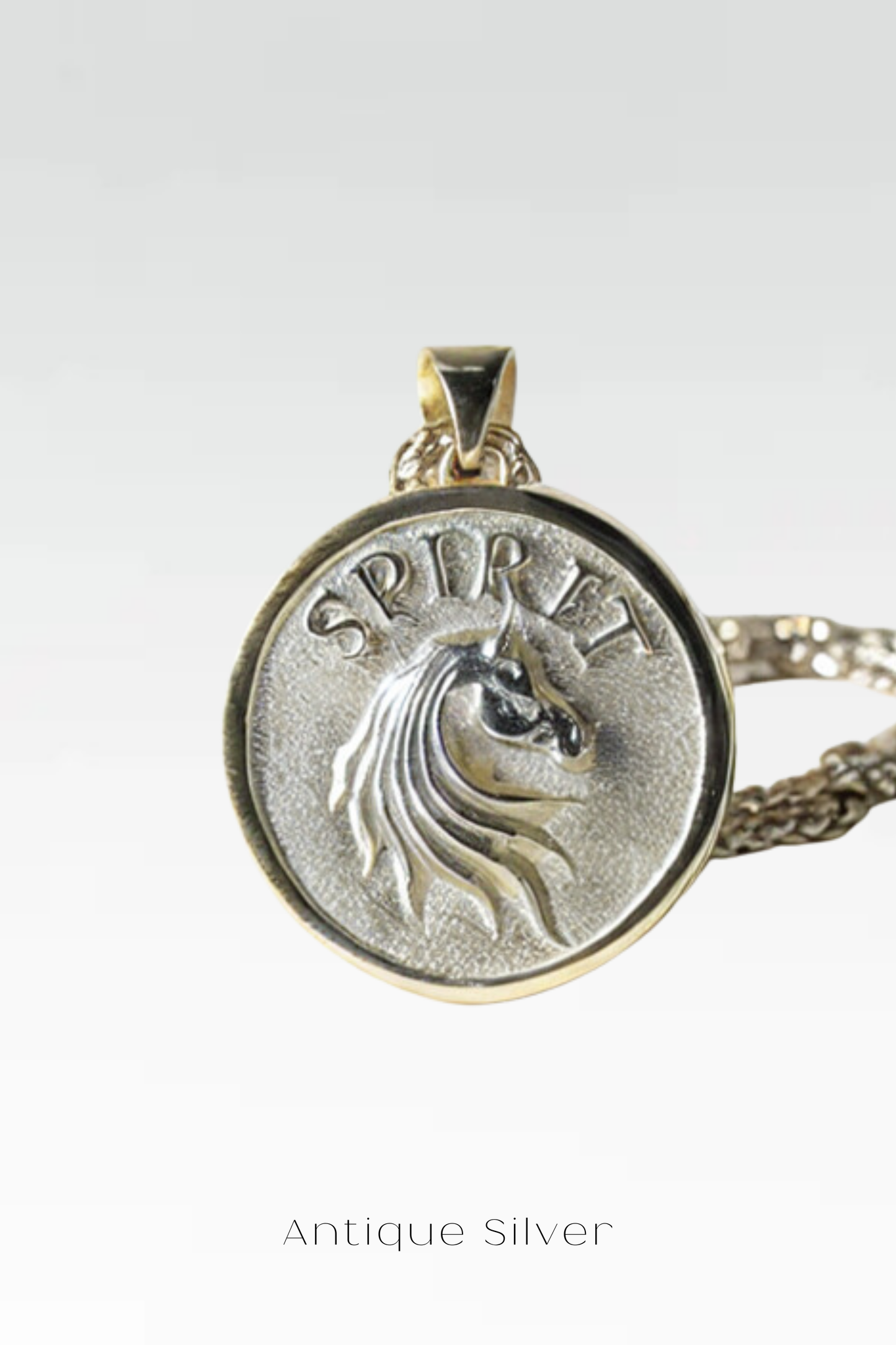Collar espiritual, collar personalizado, bronce, plata esterlina, collar de oro de 24 km, collar de caballos