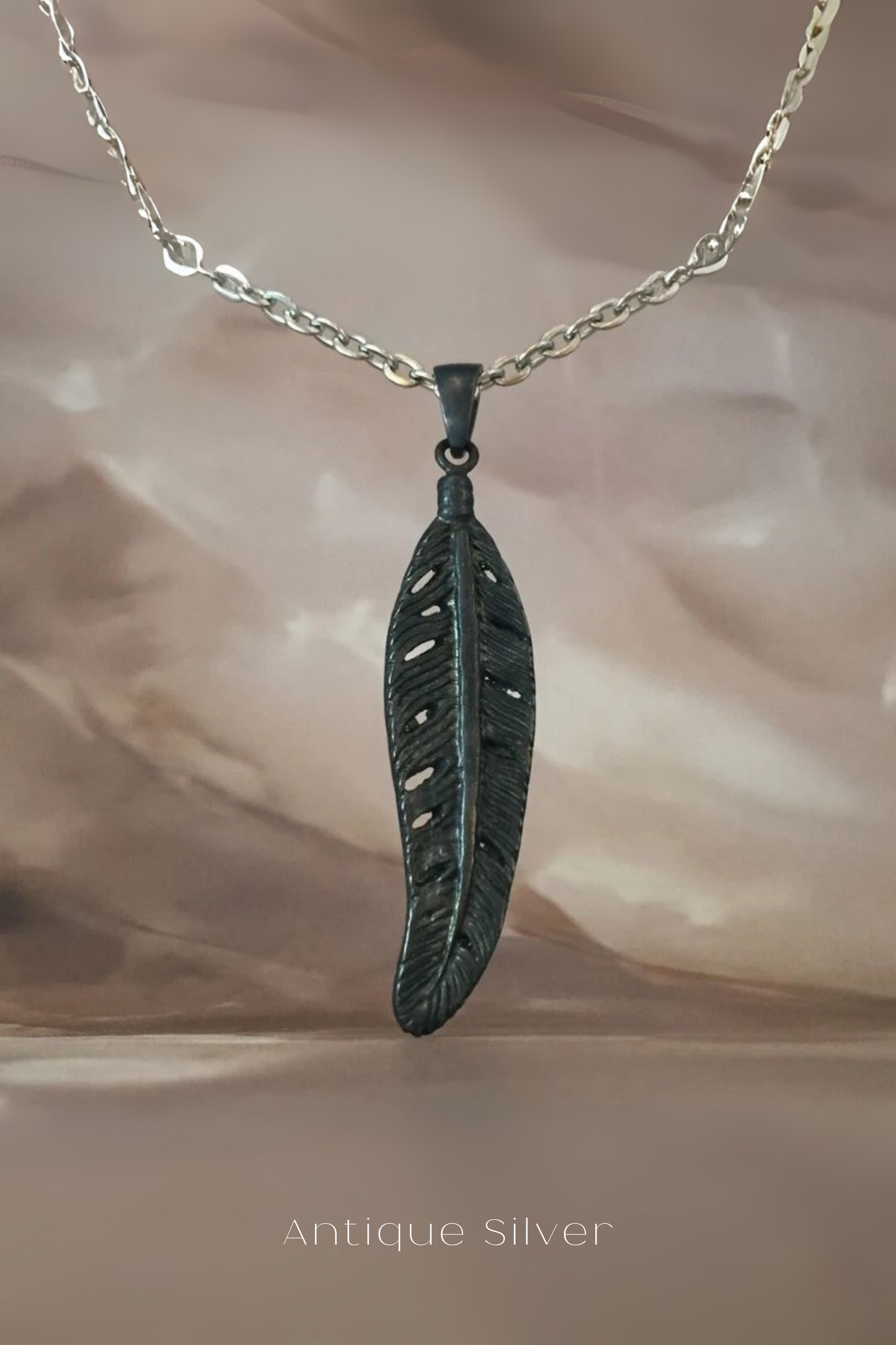 Collar de plumas – Colgante hecho a mano en plata de ley 925, chapado en oro de 24 quilates, bronce y cobre | Regalo simbólico unisex