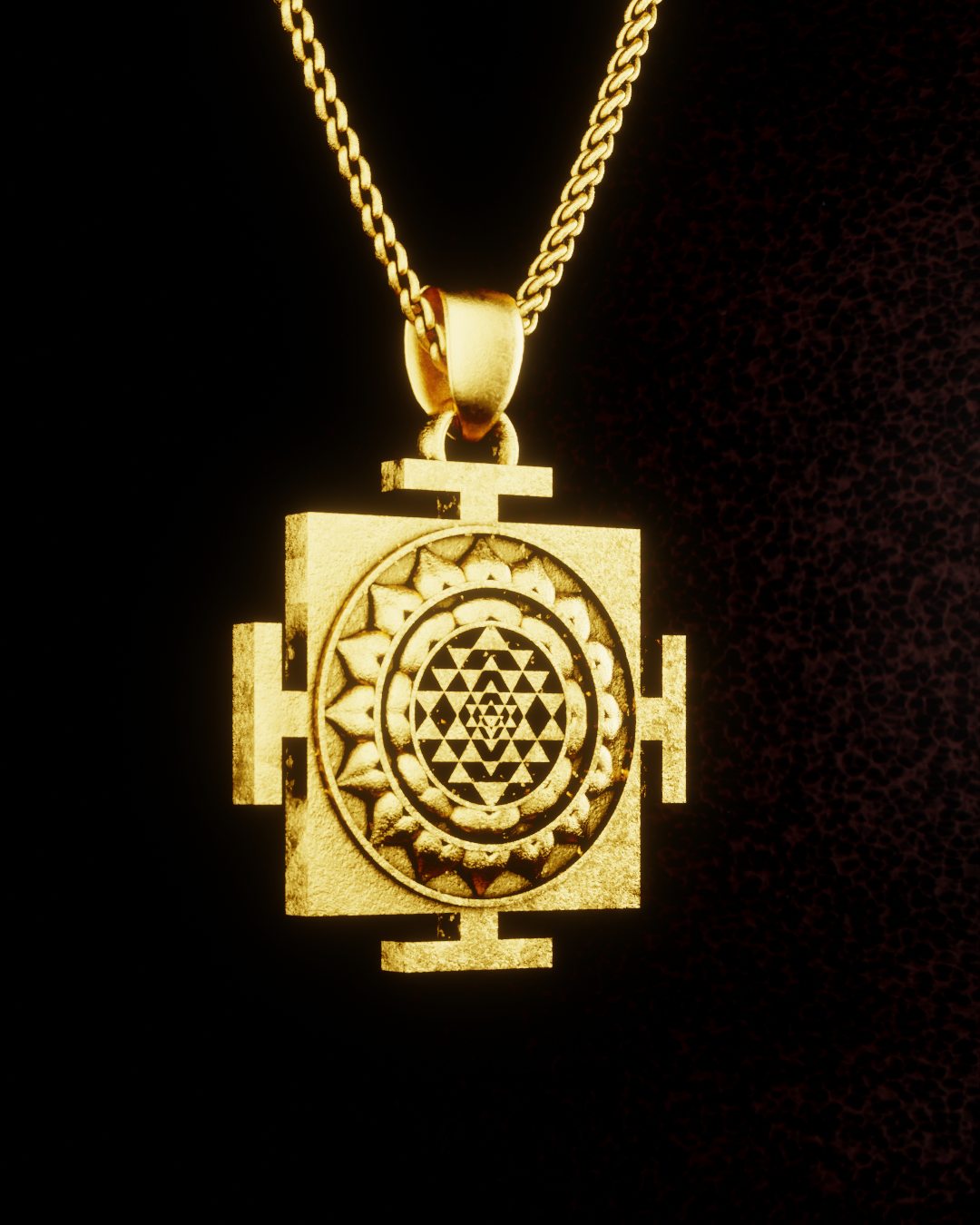 Collar cuadrado Sri Yantra
