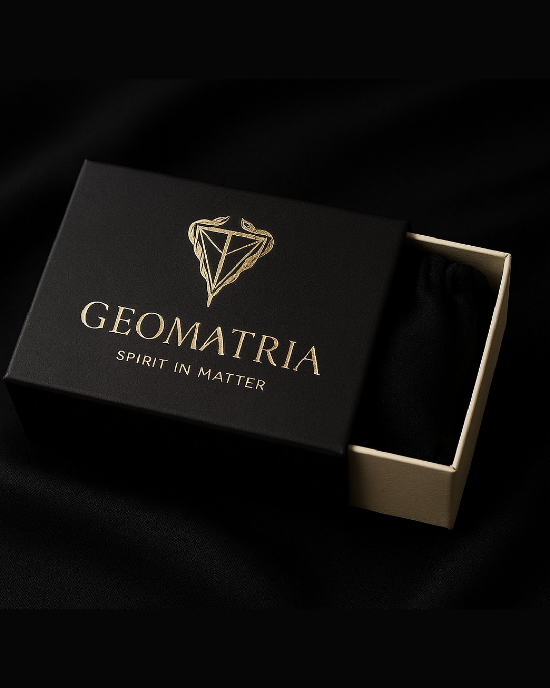 Square Sri Yantra Pendant Necklace – Sacred Energy Symbol in 18K Gold