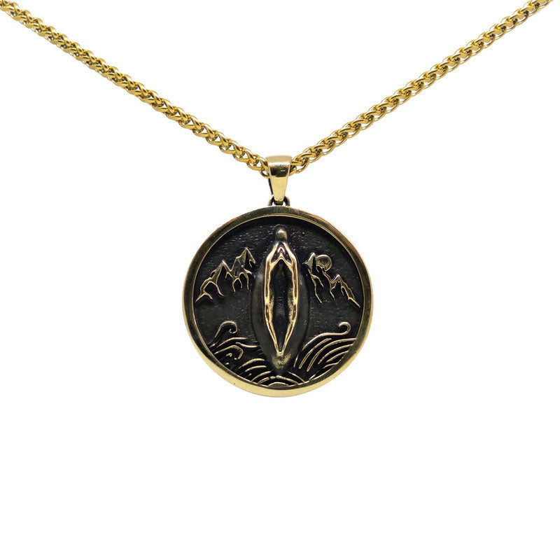 Collar Madre Earth, collar personalizado, bronce, plata esterlina, collar de oro de 24 km, collar de gaia