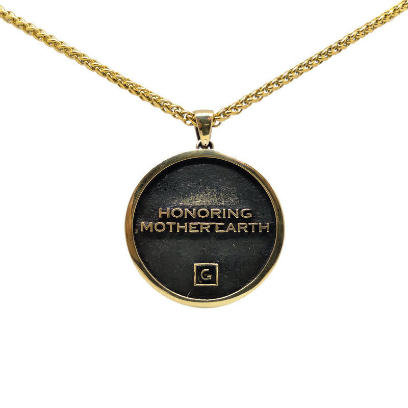 Collar Madre Earth, collar personalizado, bronce, plata esterlina, collar de oro de 24 km, collar de gaia