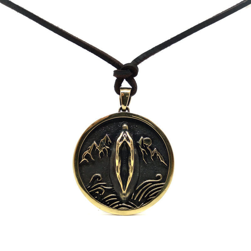 Collar Madre Earth, collar personalizado, bronce, plata esterlina, collar de oro de 24 km, collar de gaia