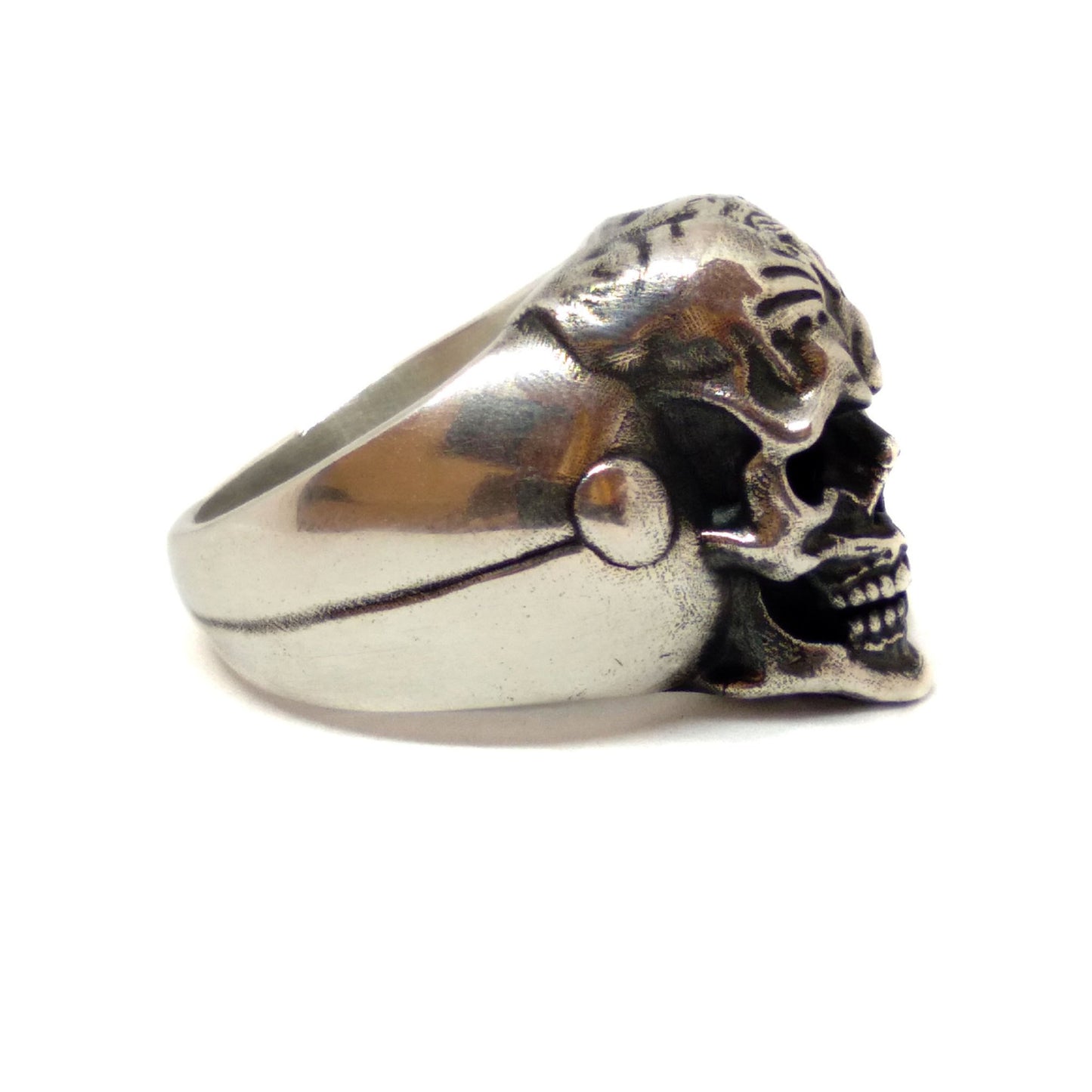 Anillo de calavera, anillo personalizable, bronce, plata esterlina, 24 km chapado en oro, anillo de halloween, anillo de día de muertos