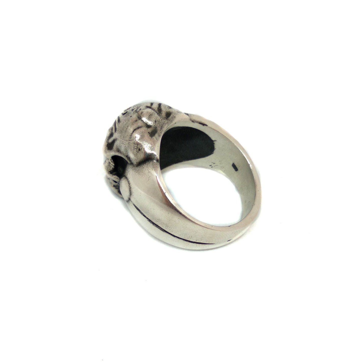 Anillo de calavera, anillo personalizable, bronce, plata esterlina, 24 km chapado en oro, anillo de halloween, anillo de día de muertos