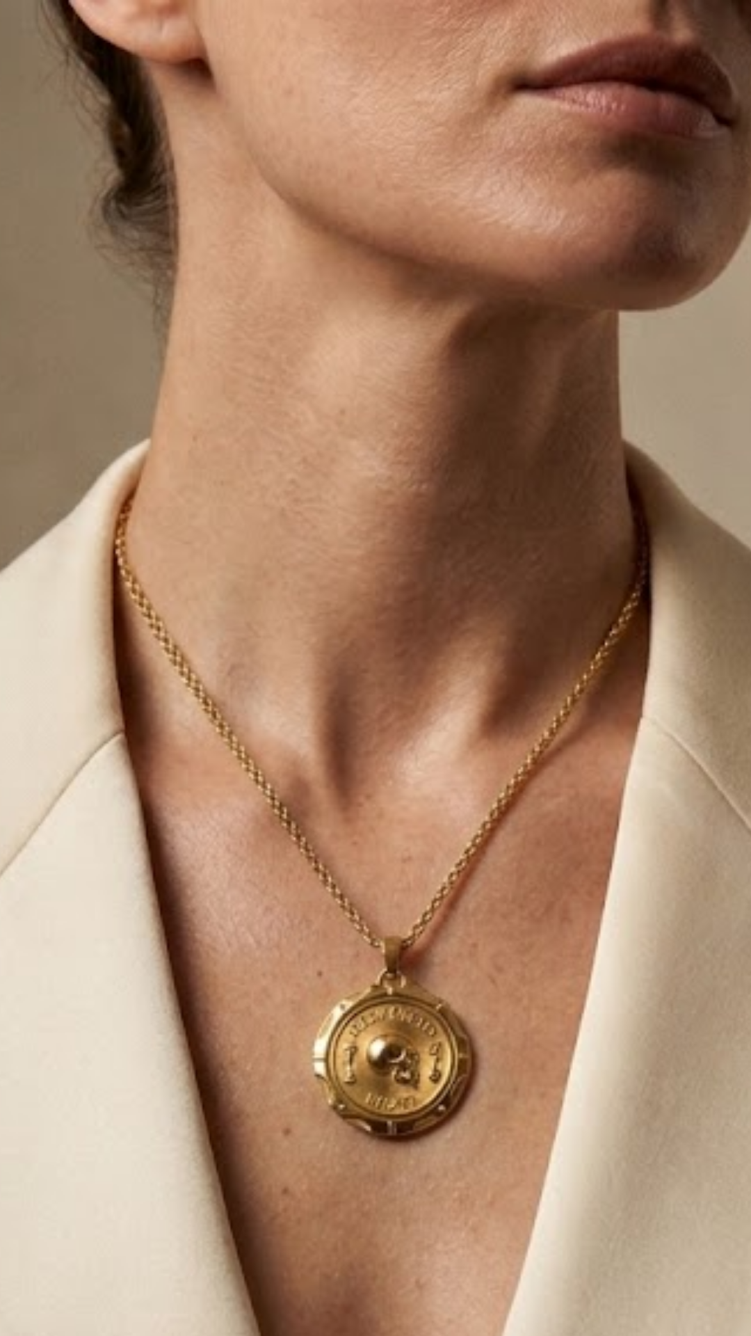 Memento Mori Necklace - Dual Metal Pendant | Handmade in 18k Gold | Symbol of Life, Death & Awareness