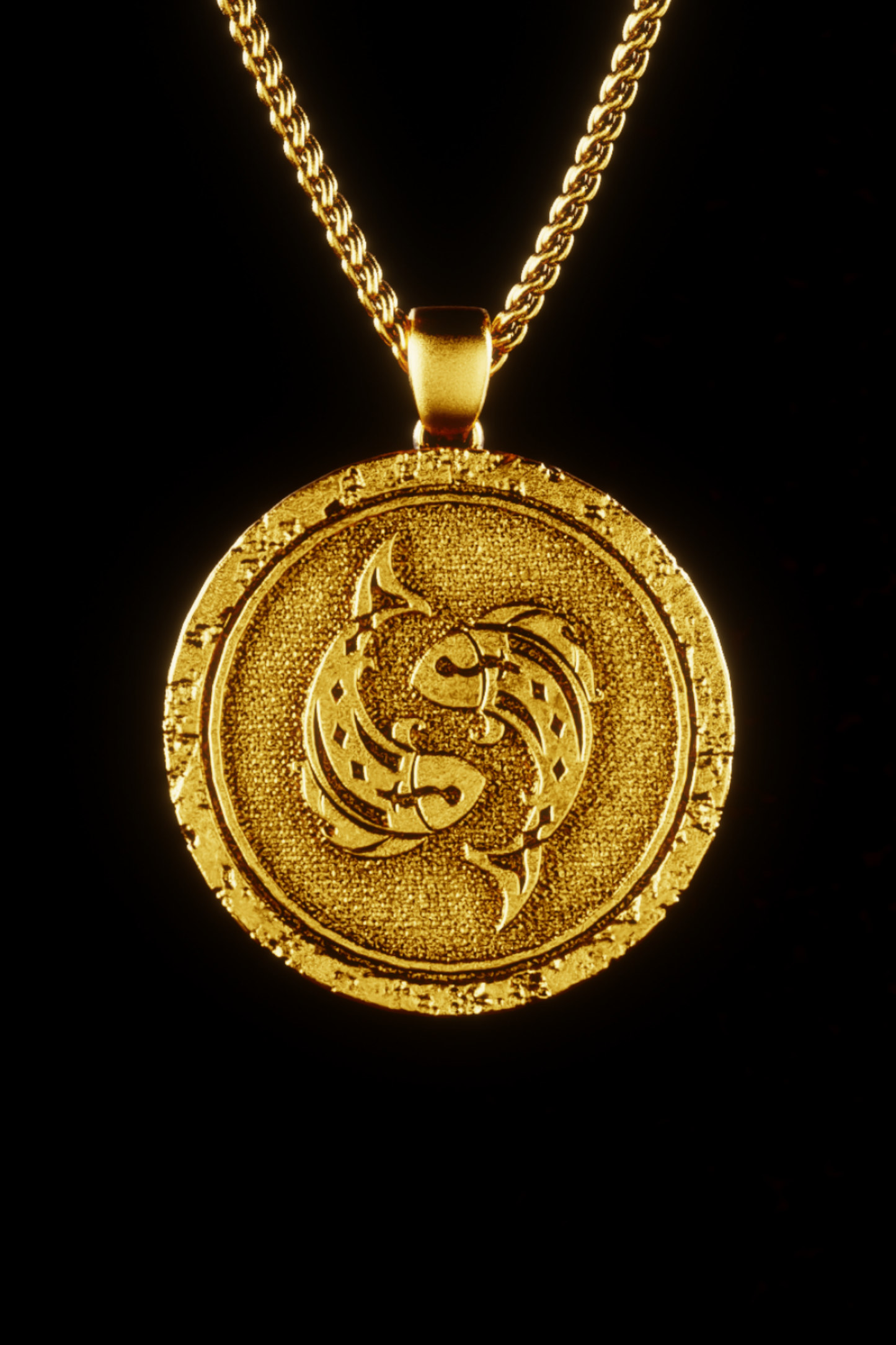Pisces Zodiac Necklace – Symbol of Intuition, Inspiration & Flow in 18K Gold