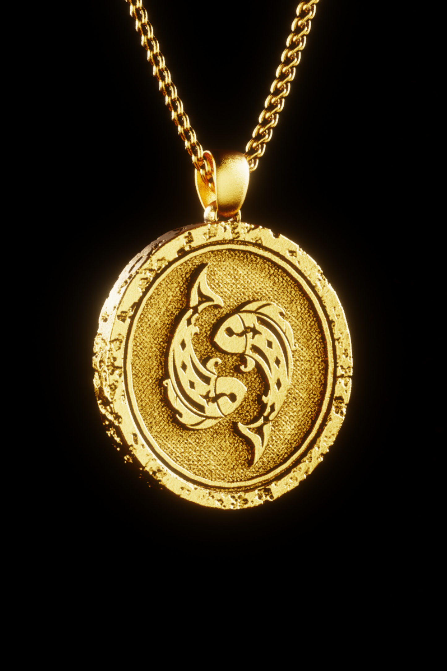 Pisces Zodiac Necklace – Symbol of Intuition, Inspiration & Flow in 18K Gold