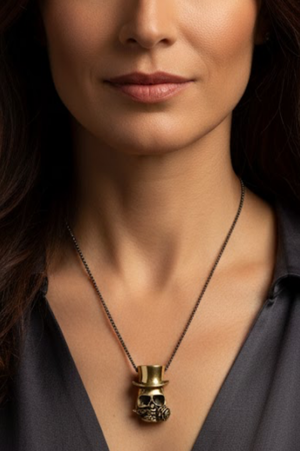 Baron Samedi Necklace – Symbolic Bronze & Silver-Plated Finish | Limited Edition