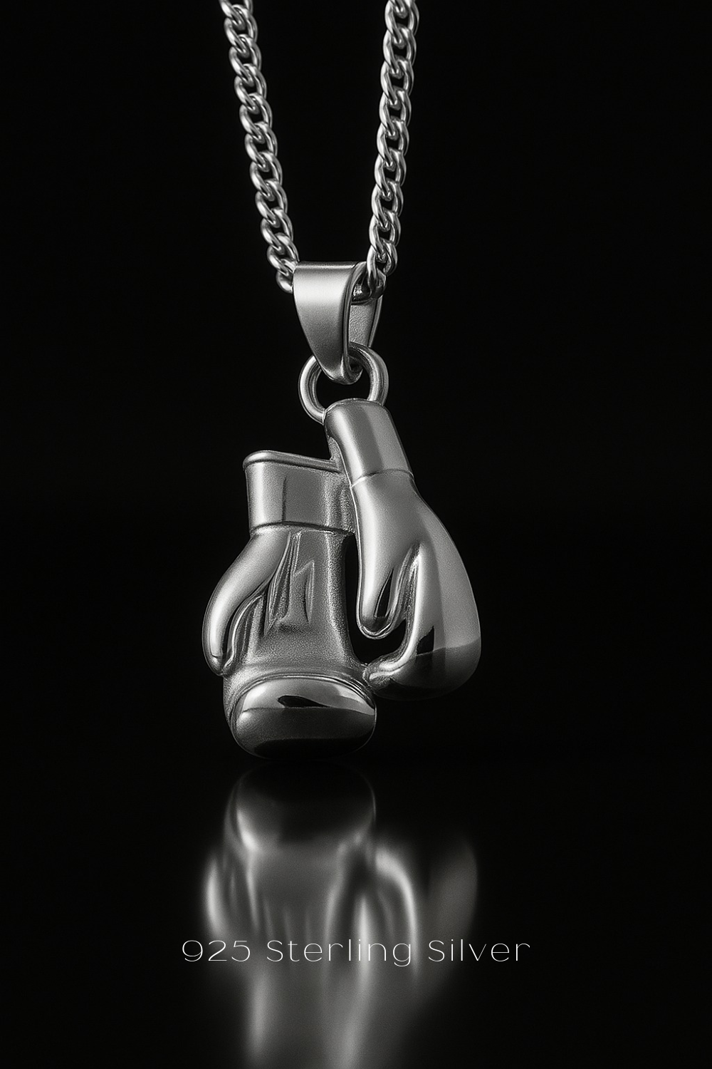 Rocky Movie Boxing Gloves Necklace | Symbol of Strength, Perseverance & Victory | 925 Sterling Silver, 24K Gold Plated, Bronze