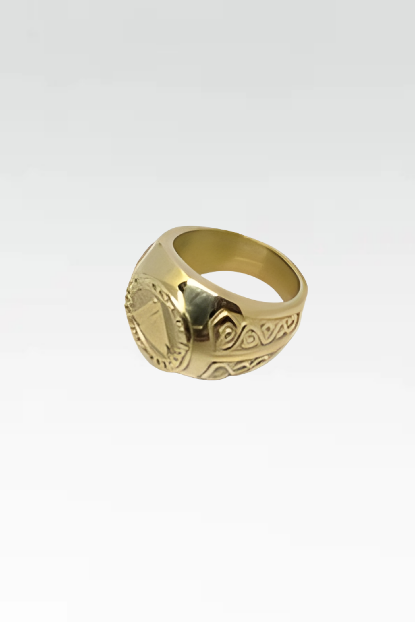 Handmade Magic Rune Ring | Symbol of Protection, Power & Ancient Wisdom | Bronze, 925 Sterling Silver, Copper, 24K Gold Plated