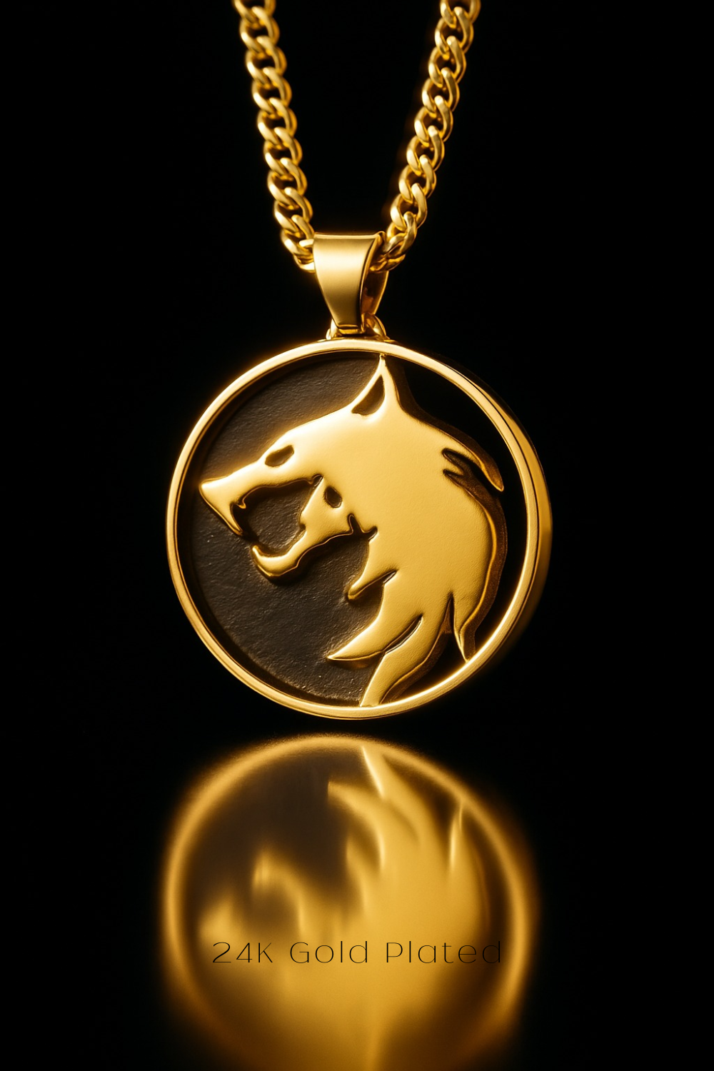 The Witcher Necklace | Symbol of Power, Instinct & Protection | Handmade Medallion in 925 Sterling Silver, 24k Gold Plated, Bronze