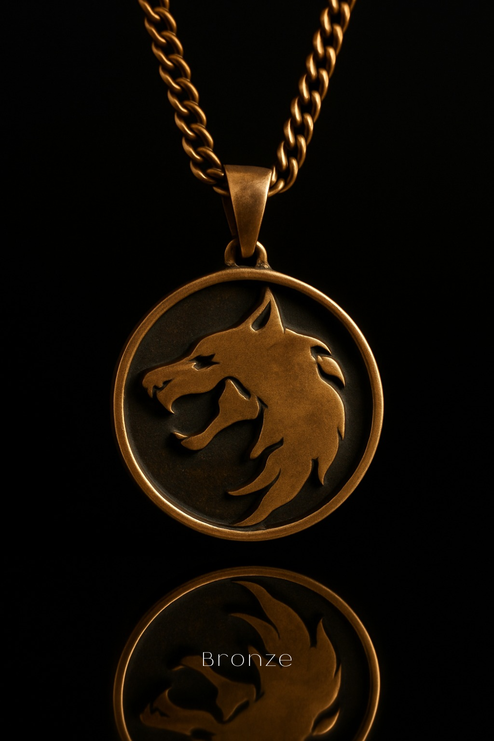 The Witcher Necklace | Symbol of Power, Instinct & Protection | Handmade Medallion in 925 Sterling Silver, 24k Gold Plated, Bronze