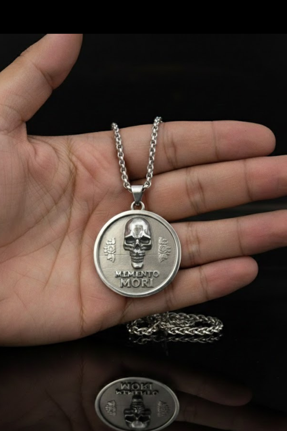 Memento Mori Roses Necklace | A Tribute to Life, Death & Renewal | Handmade in 925 Sterling Silver, 24K Gold Plated, Bronze, Copper