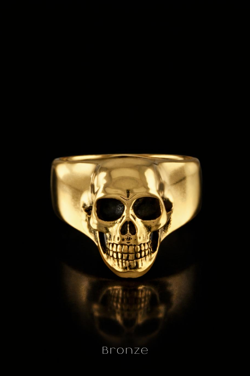Skull Signet Ring – Bronze & Silver-Plated Finish | Limited Edition