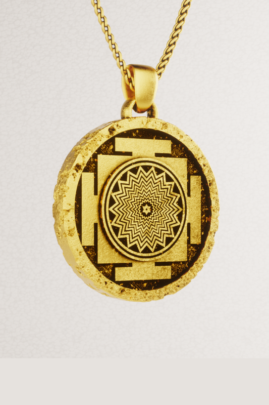 Collar Shiva Yantra, collar personalizable, bronce, plata esterlina, collar de oro de 24 km, collar de mandala, tamaño pequeño