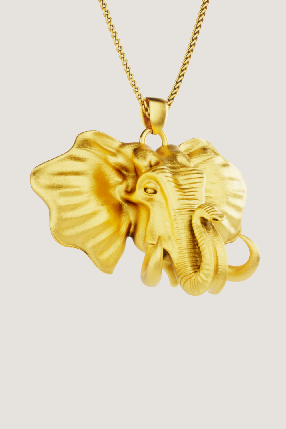 Ganesha Necklace in 18K Gold – Hindu Sacred Pendant of Wisdom & Prosperity