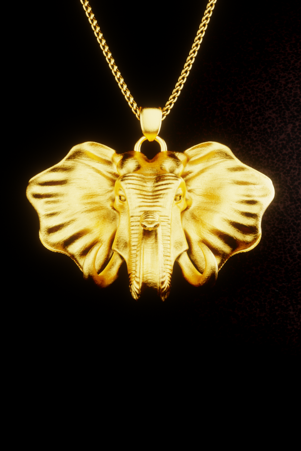 Ganesha Necklace in 18K Gold – Hindu Sacred Pendant of Wisdom & Prosperity