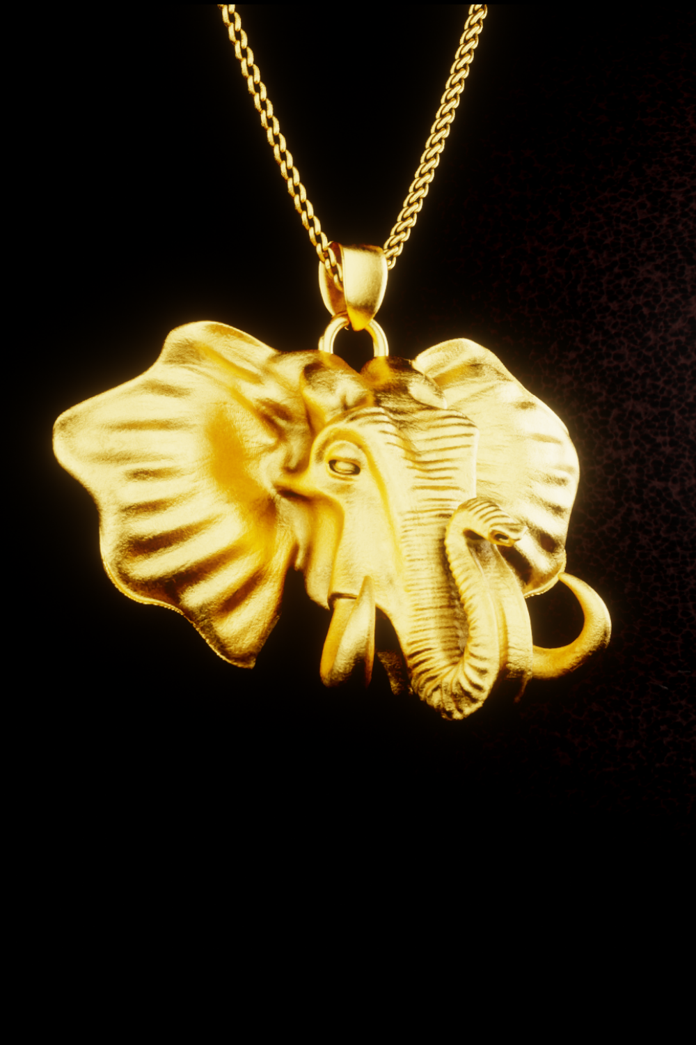 Ganesha Necklace in 18K Gold – Hindu Sacred Pendant of Wisdom & Prosperity