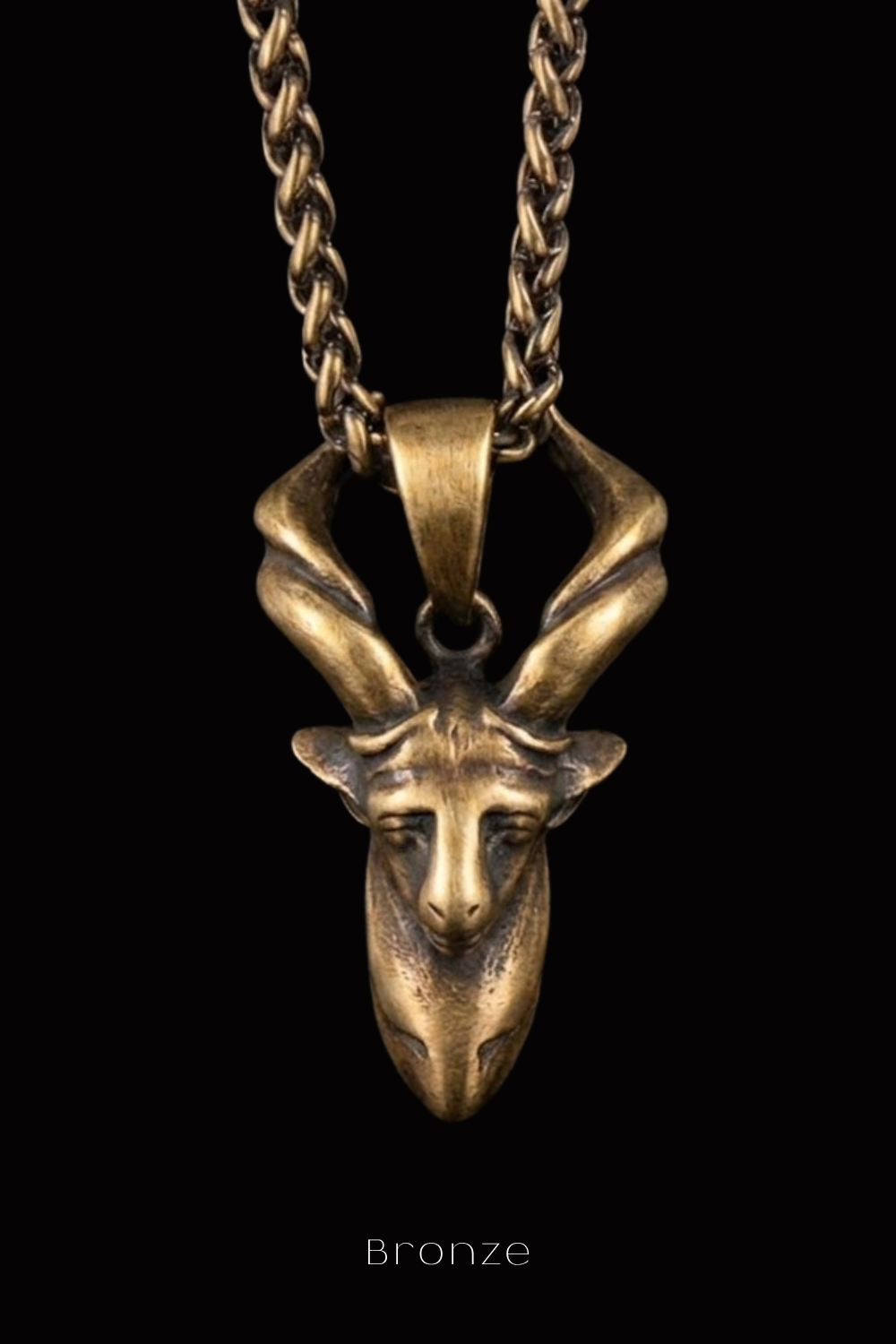 Capricorn Necklace | Symbol of Strength & Success | Astrology Pendant | Handmade in 925 Sterling Silver, 24k Gold Plated, Copper, Bronze