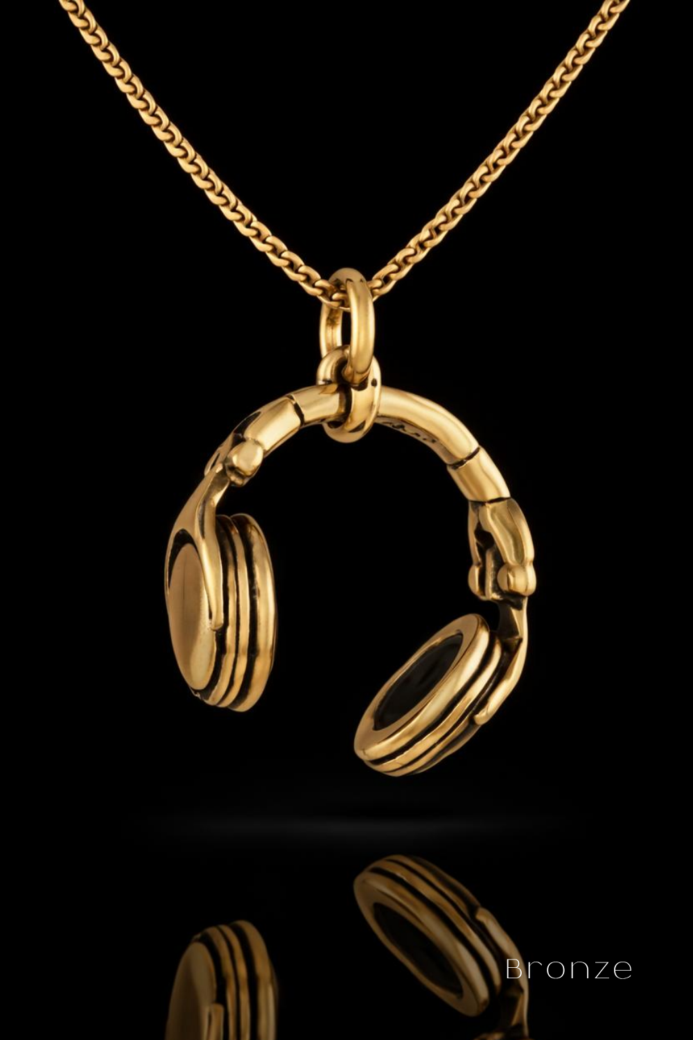 Headphones Necklace – Bronze & Silver-Plated Finish | Limited Edition