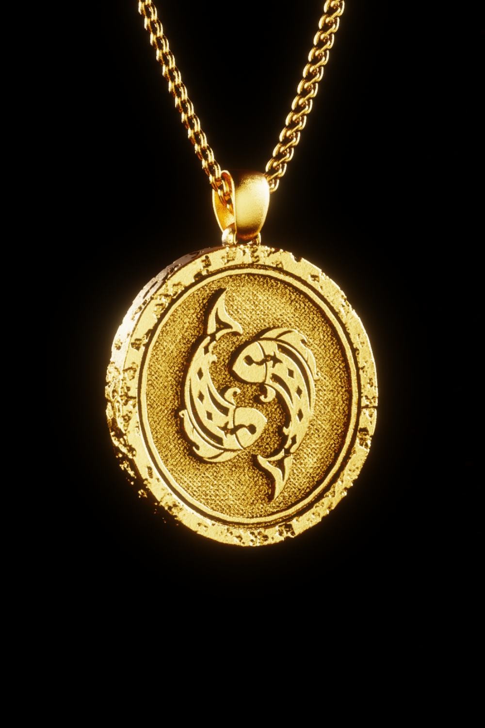 Collar de signo del zodiaco Piscis, collar personalizable, bronce, plata esterlina, collar de oro de 24 km, collar de horóscopo