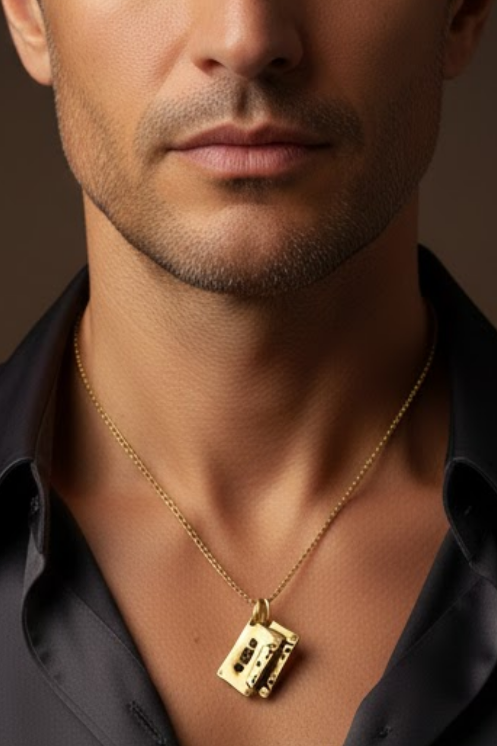 Cassette Tape Necklace – Bronze & Silver-Plated Finish | Limited Edition