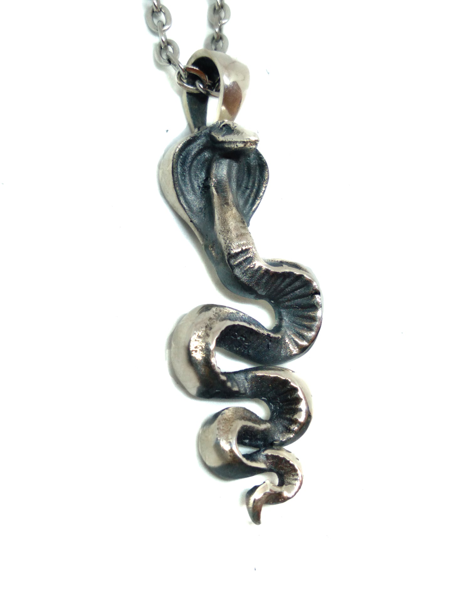 Collar Cobra, en bronce, plata de ley 925, baño de oro de 24k, para hombre y mujer 